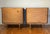Pair of Mid Century Modern Nightstands Cane Fronts & Brass Hardware, Circa 60s For Sale - Image 4 of 12