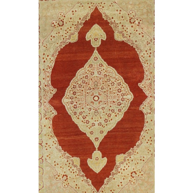 19th Century Antique Tabriz Haji Jalili Rug 3'9'' x 5'6'' For Sale - Image 5 of 11