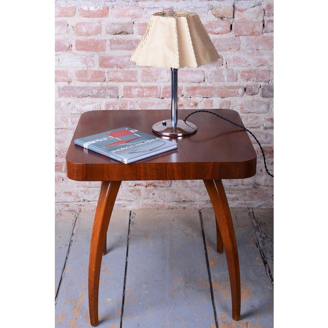 Bauhaus Table Lamp in Chrome-Plated Steel and Parchment, Czech, 1930s For Sale - Image 11 of 13