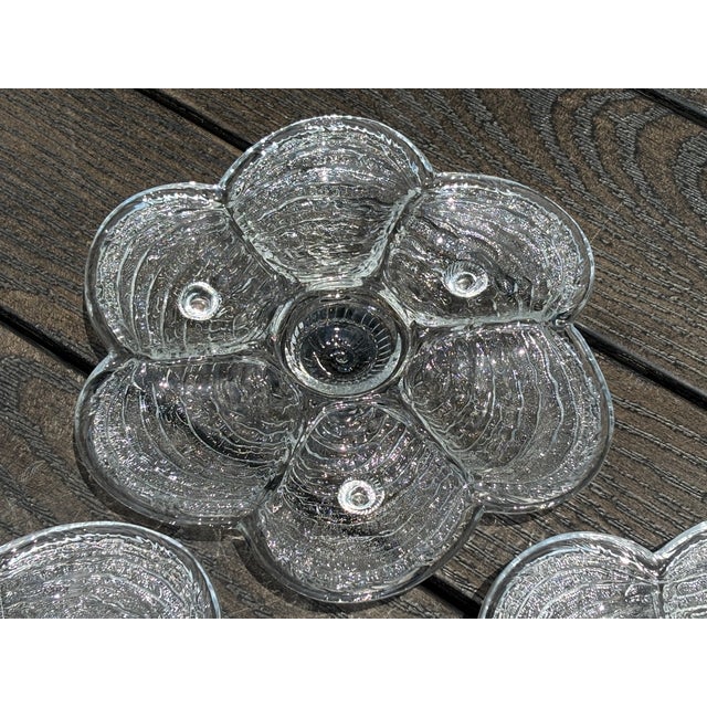 Late 20th Century Late 20th Century Footed Oyster Plates- Set of 4 For Sale - Image 5 of 8