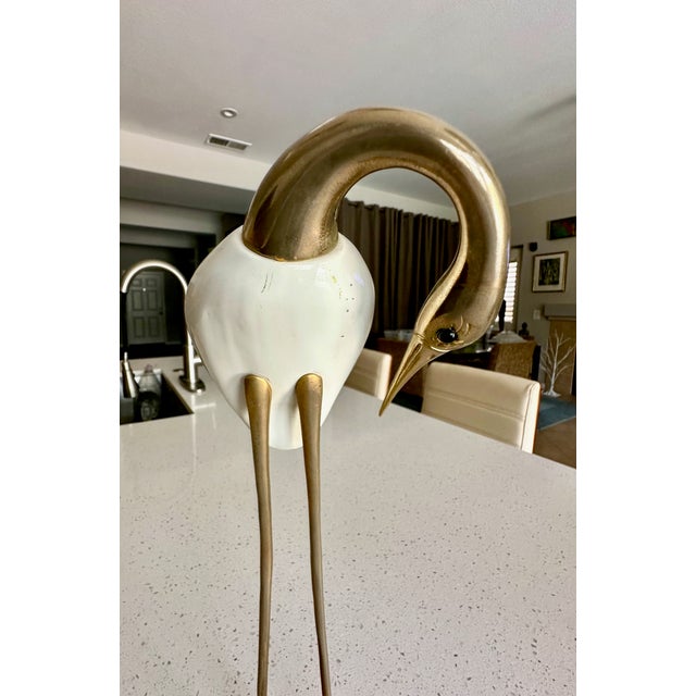 Italian De Stijl Firenze Mid-Century Crane Figural Sculpture For Sale - Image 12 of 14