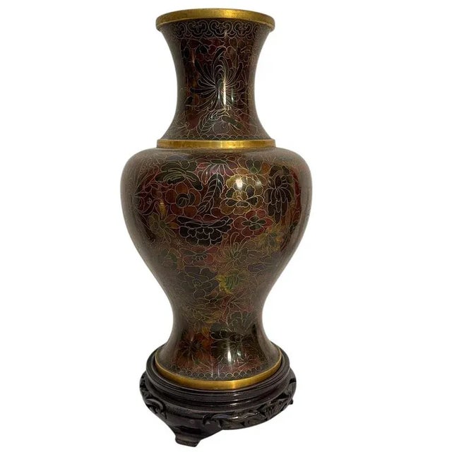 Japanese Cloisonné Vases, Set of 3 For Sale - Image 5 of 9