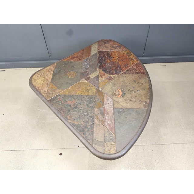 1980s Brutalist Slate Stone Coffee Table, 1980s For Sale - Image 5 of 9