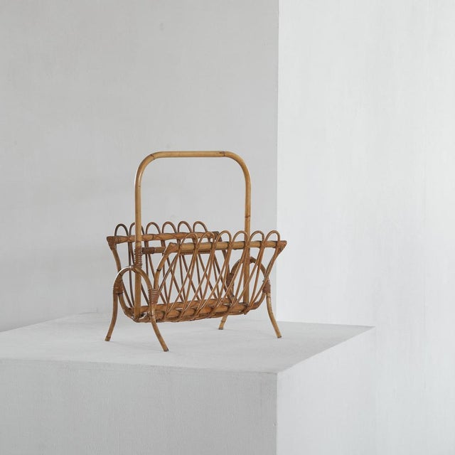 Mid-Century Magazine Rack in Bamboo, 1960s For Sale - Image 3 of 9