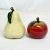 1980s Vintage Portuguese Arts & Crafts Majolica Pear & Apple Salt and Pepper Shakers - Thanksgiving For Sale - Image 6 of 8