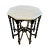 This vintage Eastlake mahogany octagonal eight leg accent table has been given a custom Regency style update featuring a...