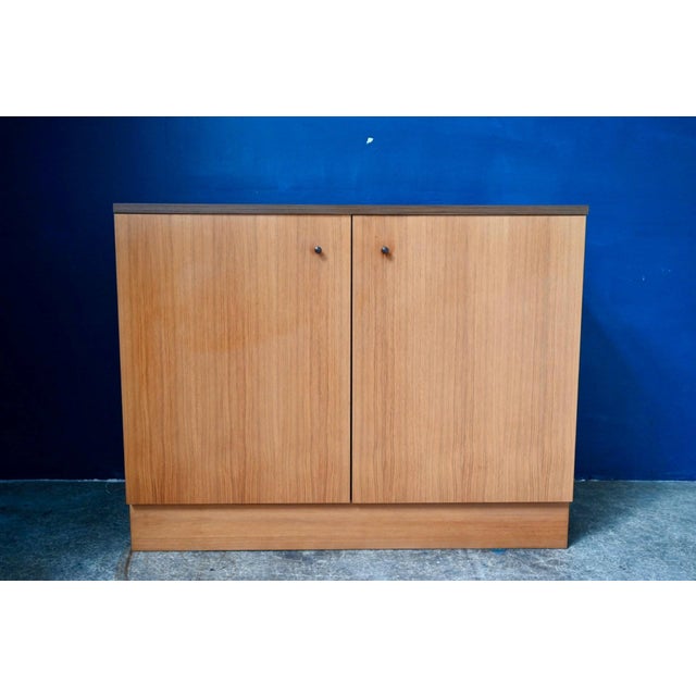Vintage Modular Sideboard Light Wood Veneer and Brass, 1970s For Sale - Image 9 of 18