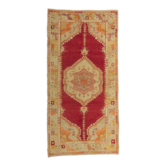Vintage Turkish Oushak Rug - 03'06 X 07'00 For Sale