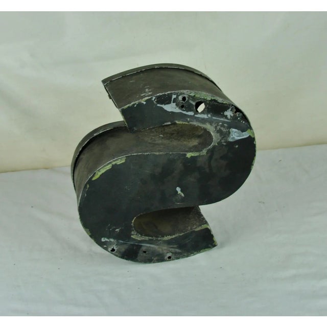 Metal Letter S Advertising Sign, 1970s For Sale - Image 9 of 10