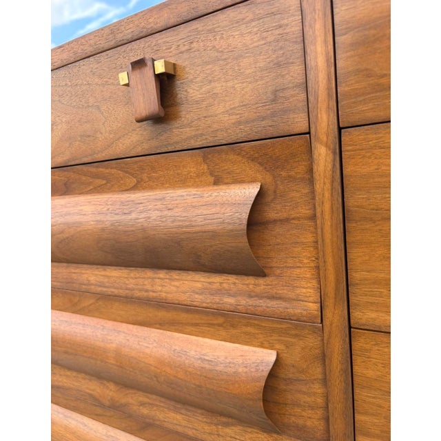 Brown Fully-Refinished Mid Century Edward Wormley for Dunbar Dresser For Sale - Image 8 of 16