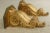 1990s Pair Large Gold Wall Shelf Sconces For Sale - Image 5 of 9