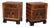Italian Art Deco Bedside Table in Wood and Black Wood, 1930s, Set of 2 For Sale