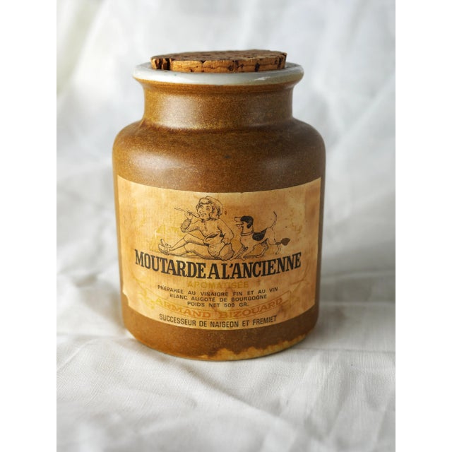 1950s 1950s Vintage French Mustard Stoneware Pot For Sale - Image 5 of 11