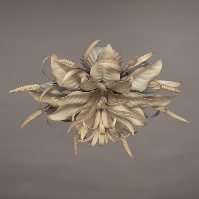 Vintage Italian Floral Ceiling Lamp, 1970s For Sale - Image 13 of 13