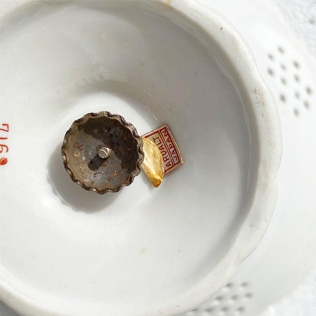 Ceramic Ardalt Three Graces Hand Painted Purple Compote or Candy Dish For Sale - Image 10 of 11