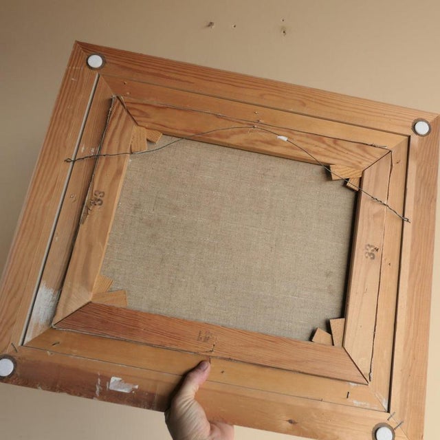 Textile Impasto Village, Painting on Canvas, Framed For Sale - Image 7 of 8