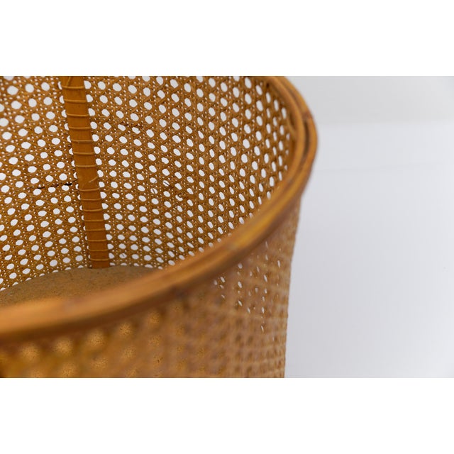Mid-Century Modern Viennese Wicker Basket, Austria, 1950s For Sale - Image 6 of 10