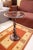 Stone Red Marble Pedestal Side Table | Handcrafted Round Accent Table | Elegant Stone End Table For Sale - Image 7 of 7