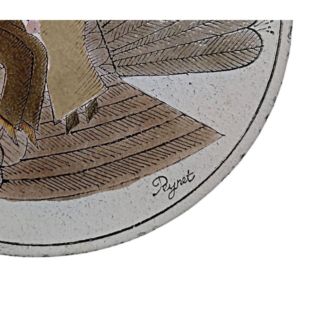 Rare ceramic signed Raymond Peynet and Roger Capron. Represents Raymond Peynet's favorite theme with his Peynet lovers....