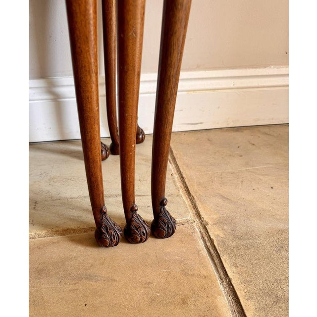 Vintage Walnut Nesting Tables, 1920, Set of 3 For Sale - Image 6 of 7