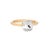 Finely detailed pre-owned Pomellato white topaz Nudo petite ring, crafted in 18 karat rose gold. Faceted white topaz...