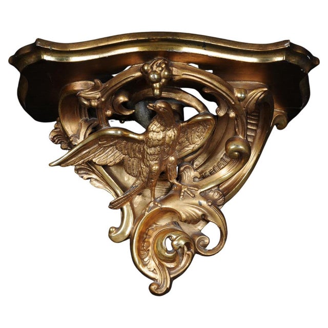 Rococo Wall Console with Eagle Motif, 1860s For Sale - Image 14 of 14
