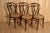 Set of six bistro chairs by Hofmann, Angel Wing model. Stable and functional frame in bent beechwood. The rounded seat is...