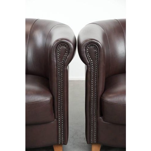 Club Chairs in Cowhide Leaher, Set of 2 For Sale - Image 10 of 16