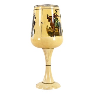 Calice Dry Bar in Lacquered Goatskin attributed to Aldo Tura, Italy, 1950s For Sale