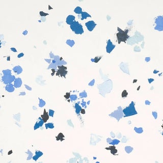 SAMPLE - Schumacher X Backdrop Fairfarren Wallpaper In Clean Blue For Sale
