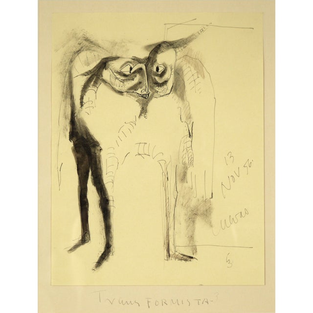 Transformista 3 - Original Figurative Drawing by Jose Luis Cuevas (b. 1934 d. 2017.) This original ink drawing by Cuevas...