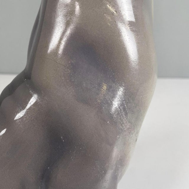 Mid-Century Italian Ceramic Sculpture of a Sea Lion by Urbano Zaccagnini, 1920s For Sale - Image 10 of 16