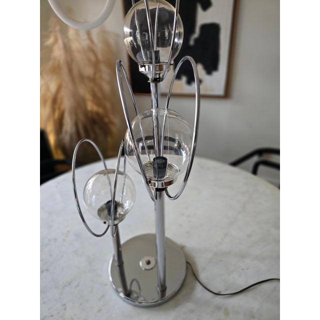 1970s Space Age Chrome Orbs and Rings Lamp For Sale In Dallas - Image 6 of 13
