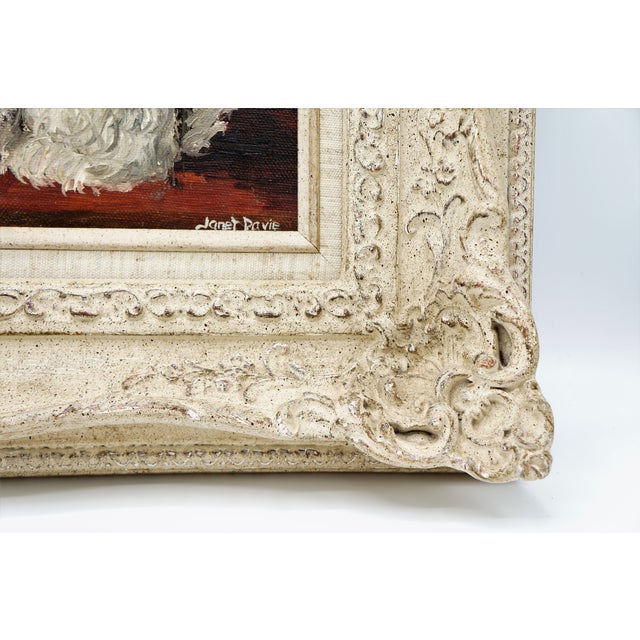 White Westie West Highland Terrier Dog Portrait Oil Painting For Sale - Image 8 of 11