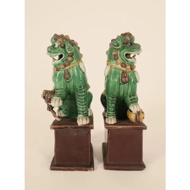 19th Century 19th Century Chinese Export Porcelain Foo Dog - A Pair For Sale - Image 5 of 8