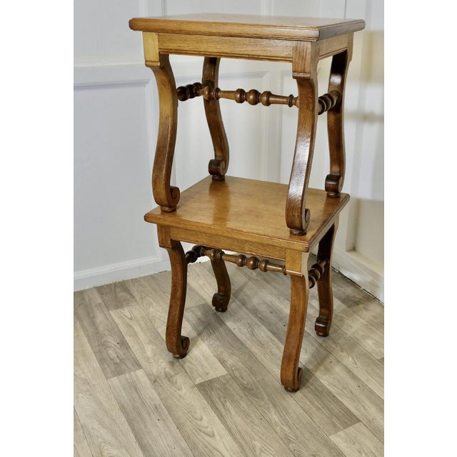 Set of French Arts and Crafts Oak Stools For Sale - Image 3 of 8