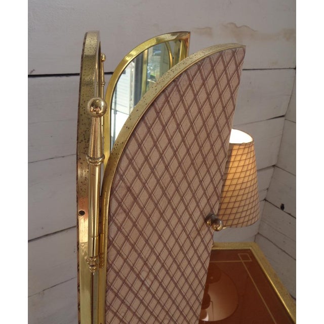 Dressing Table with Lamp and Seat in Faux Bamboo, 1950s, Set of 2 For Sale - Image 11 of 18