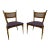 Edmund J Spence Cane Back Leather Dining or Side Chairs For Sale