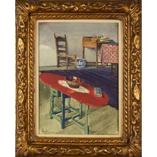 Gordon Mitchell Forsyth RI ARCA, A Dutch Interior, 1930, Watercolour For Sale