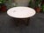 Dining Table with Brass Base and Round White Marble Top, 1960s, in Very Good conditions. Designed 1960 to 1969