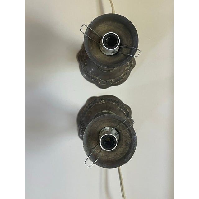 Vintage Candlestick Table Lamps-a Pair For Sale In Jacksonville, FL - Image 6 of 6