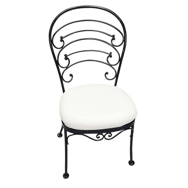 Restored Mid-Century Iron Café Patio/Outdoor "Ribcage" Chair by Woodard Set of 30 For Sale - Image 4 of 9