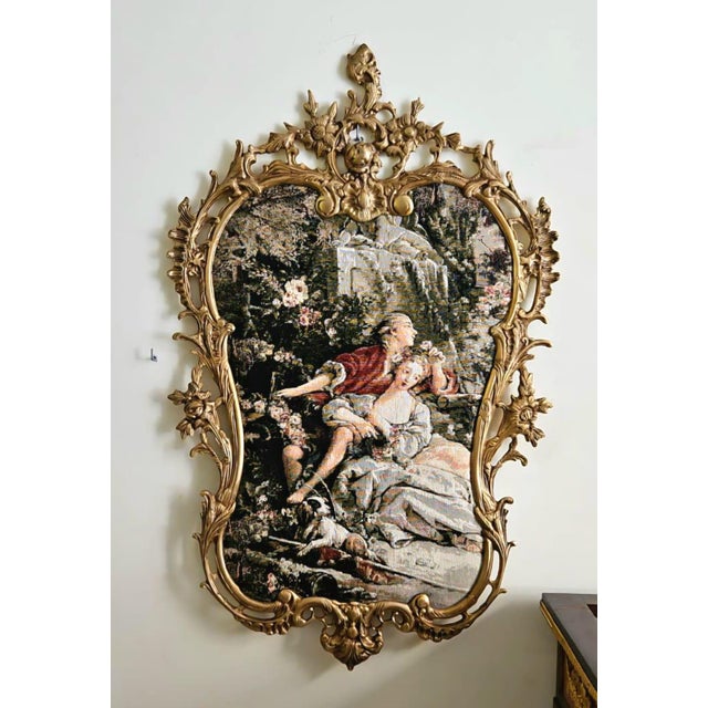 Celebrate the timeless elegance of French Rococo artistry with this exquisite tapestry wall art. Featuring a romantic...