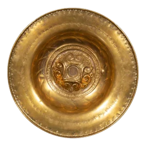 Early European Brass Alms Plate