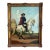 Large Antique Signed European Equestrian Portrait Oil Painting Late 19th Century For Sale
