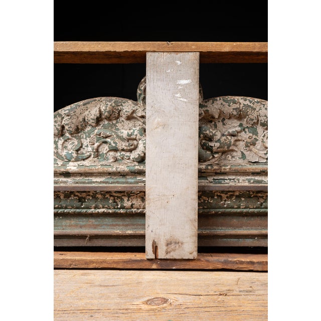 Late 19th Century Victorian Painted Cast Iron Architectural Pediment For Sale In Chicago - Image 6 of 18