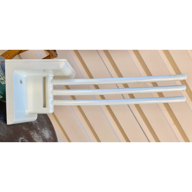 Postmodern Memphis Group Style Wall Mounted Textile Rack / Towel Rack / Scarf Display For Sale - Image 3 of 8