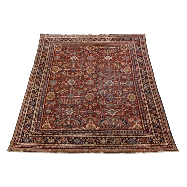 This exquisite vintage Mahal rug captures the soulful charm of the weaving region in Northwest Persia. Known for their...