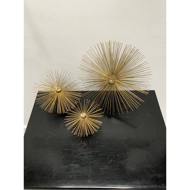 Set of 3 Vintage Bronze Starburst Wall Sculptures in the Style of Curtis Jere For Sale - Image 9 of 9