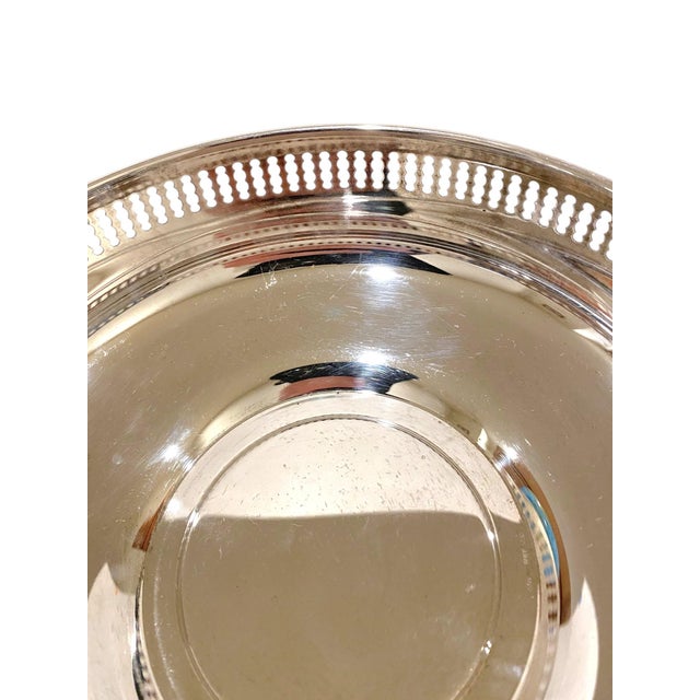Vintage Italian Greggio .800 Silver Pierced Gallery Centerpiece Bowl For Sale In San Francisco - Image 6 of 11